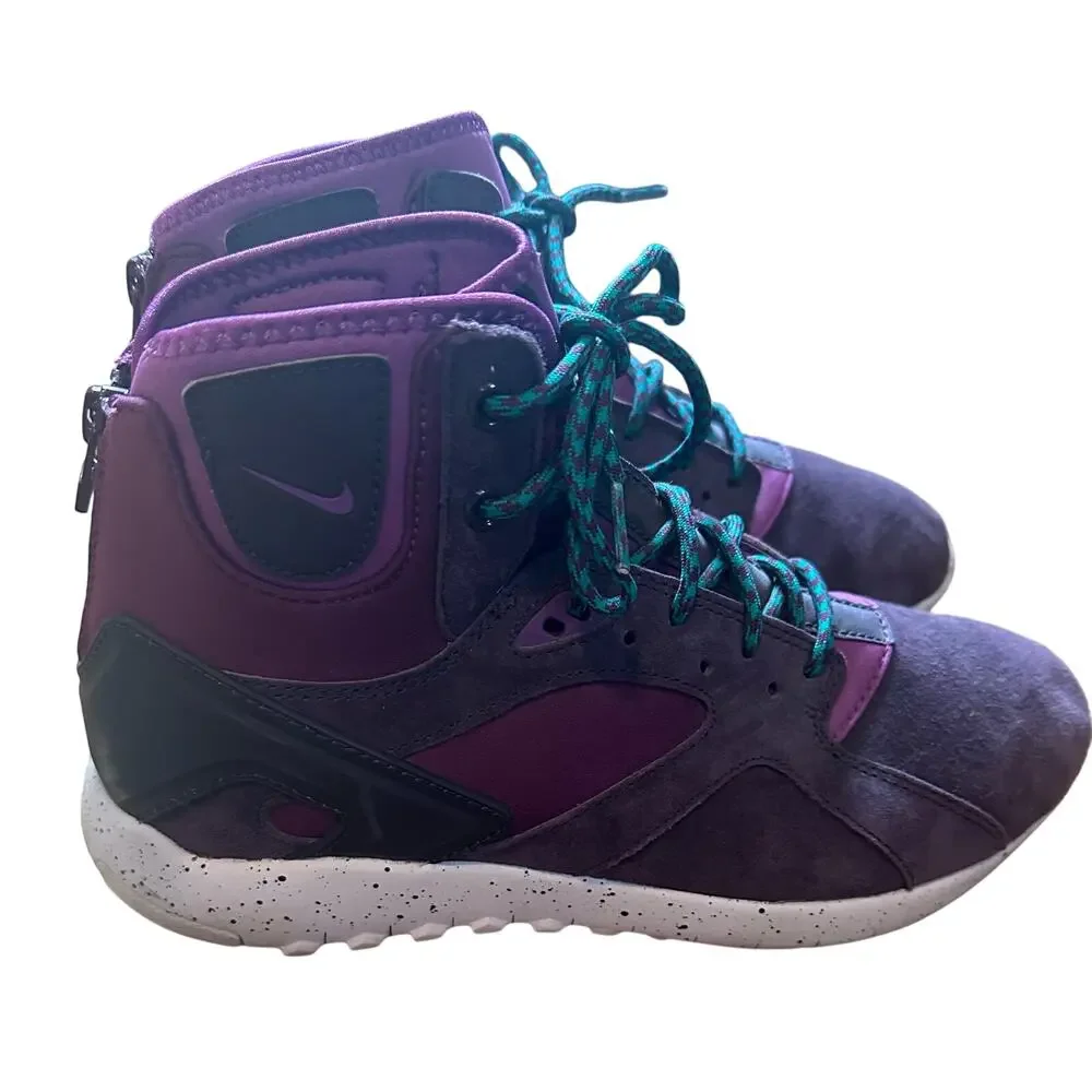Nike Women’s Purple Koth Mid Hi Lace Up Shoes Rear Zip Size 9.5